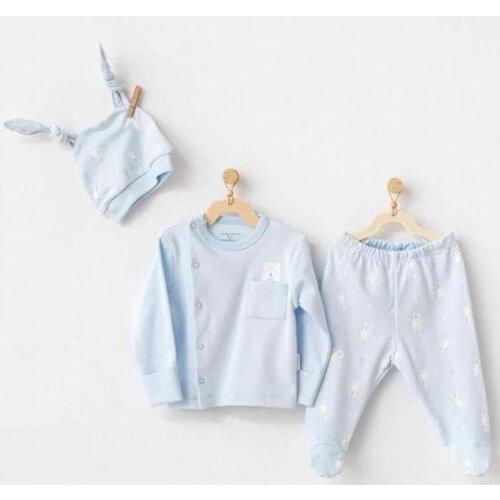 Andywawa AC21325 Bear Story PCs set Baby Suit Blue