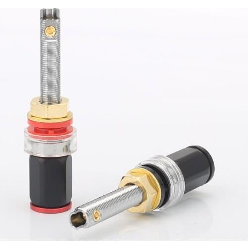 Audiocrast PS008 Rhodium plated Speaker binding post Binding Post Insulated Amplifier Speaker Terminal Socket Connector