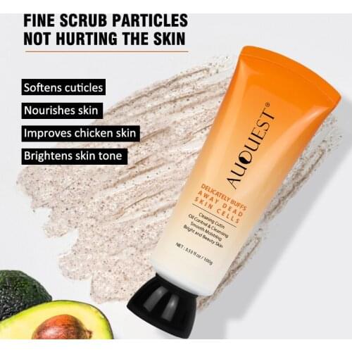 AUQUEST 100g Body Scrub Natural Shea Butter Organic Deep Cleansing Facial Moisturizing Exfoliating Skin Body Care