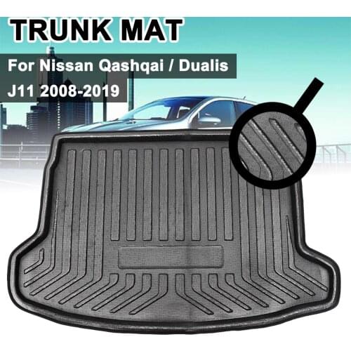 Car Accessories Rear Cargo Boot Liner Trunk Tray Carpet Mats Mud Kick For Nissan Qashqai Dualis J11 2008-2019 Floor Mat