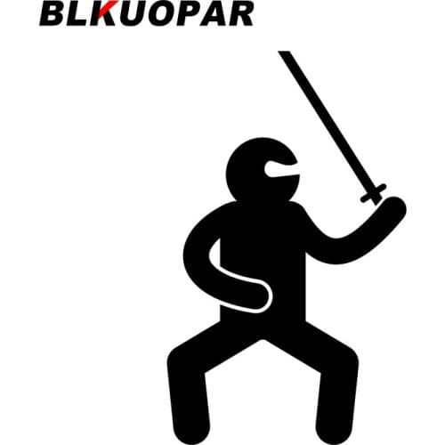 BLKUOPAR Ninja Icon Silhouette Car Stickers Die Cut Vinyl Decals Fashionable Car Accessories Graphics Motorcycle Helmet Decor