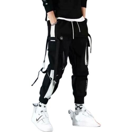 Spring Summer Streetwear Mens Pockets Jogger Pants Hip Hop Sweatpants Joggers Trousers Tactical Mens Pants Cargo Harem Pants