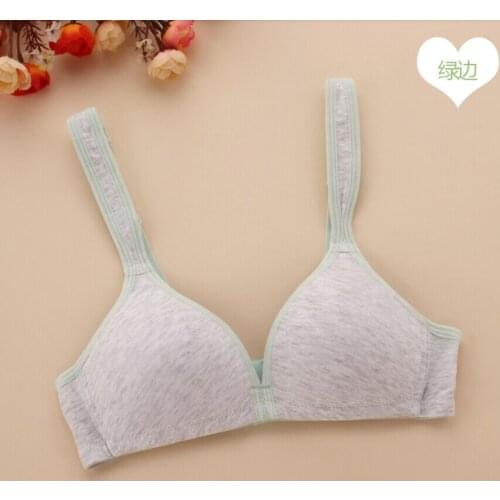 Girls series no rims bra girl bra zero oppression development student of perspiration breathable cotton underwear snap-on
