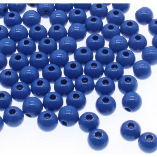 CHONGAI 200Pcs 6mm Dark blue Acrylic Round Ball Spacer Beads For Jewelry Making DIY Jewelry Accessories For Handicrafts