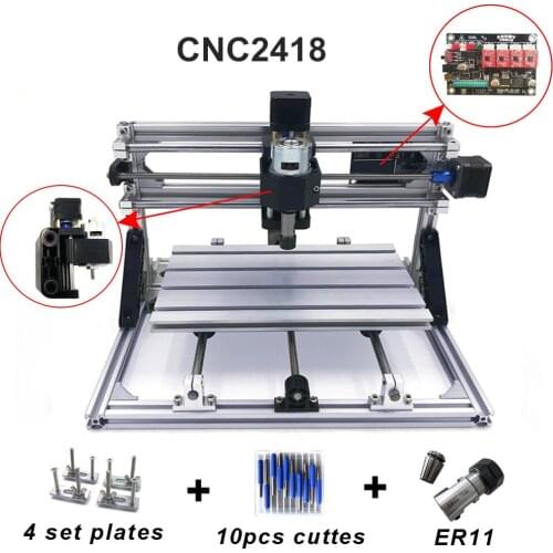 Cnc 2418 with ER11,cnc engraving machine,Pcb Milling Machine,Wood Carving machine,mini cnc router,cnc2418, best Advanced toys