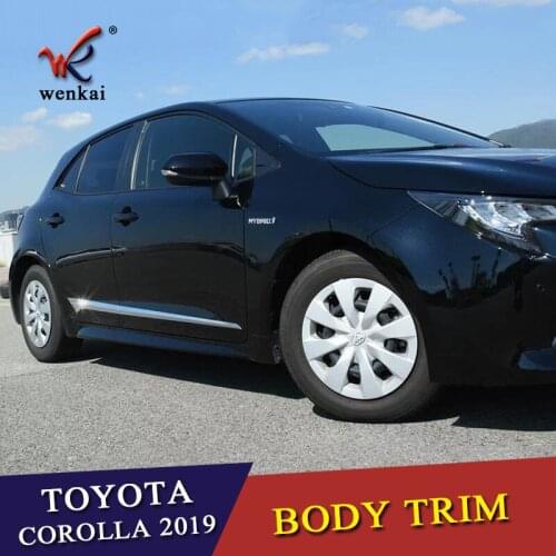 For Toyota Corolla Sport Hatch Hatchback Auris 2019 Side Door Body Molding Cover Trim Chrome 4pcs