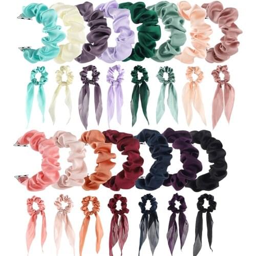 Elastic Fabric Band for Apple Watch iwatch 6 5 4 3 2 SE 38mm 42mm 40mm 44mm Women Slim Replacement Bracelet Strap Hair Scrunchie