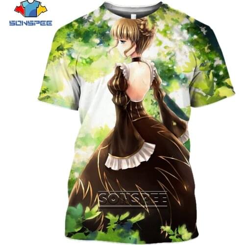 SONSPEE Umineko When They Cry Anime Men Women 3D Print T-shirt New Fashion Kawaii Loli Fit Summer Casual Short Sleeve O-Neck Top