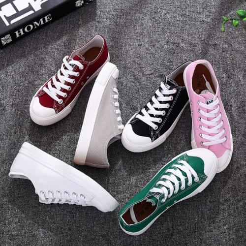 Classic Sneakers Women Casual Canvas Shoes Female Summer Lace-Up Flat Trainers Fashion Zapatillas Mujer Vulcanize Shoes Z4-54