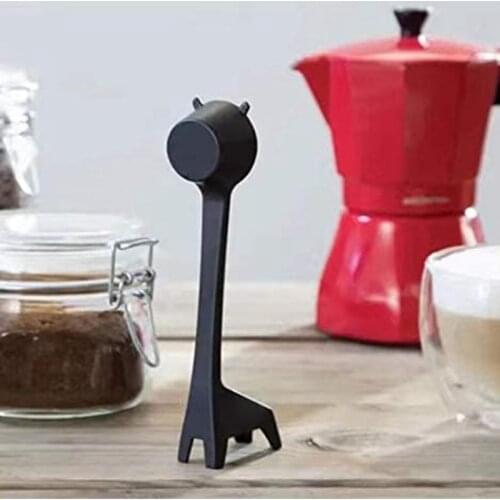 MLGB Giraffe Creative Coffee Spoon Cute Coffee Bean Powder Quantitative Spoon Decorate Your Home Office Kitchen Black