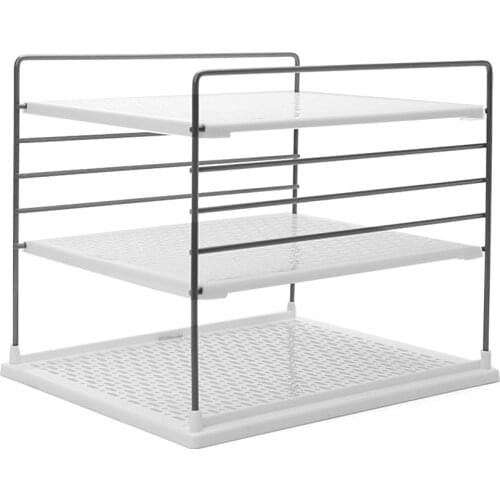 Multi-layer Storage Organizer Kitchen Drain Rack Home Sundries Metal Stand 3 Layer Appliance Stand Office Shelf