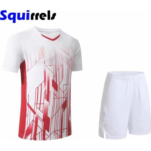 Mens badminton suit short-sleeved sportswear spring summer autumn short T shirt Competition quick-drying table tennis clothing