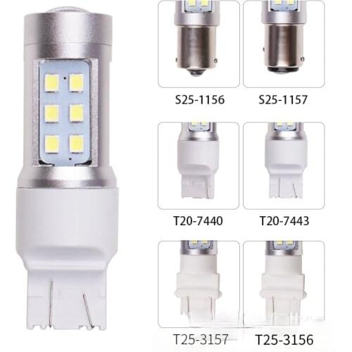 NLpearl 2x T20 LED 7440 WY21W W21W Led Bulbs 7443 W21/5W Led T20 Super Bright 3030SMD Backup Reversing Light for Car Signal Lamp