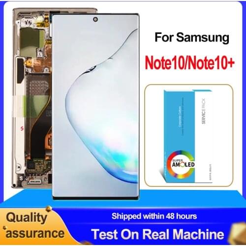 Original Dynamic AMOLED Display For Samsung Galaxy Note 10+ For SAMSUNG Galaxy Note 10 N970F Note 10 Plus N975 LCD Touch Screen