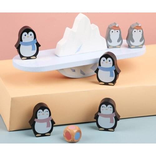 Penguins Balance Seesaw Intelligence Development Early Learning Counting Toy Toddler Early Education Cognition Game