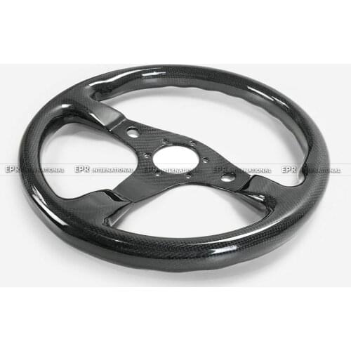 Glossy/Matte Carbon General S Type Flat Steering wheel (340mm diamete, 6 bolts 70mm PCD