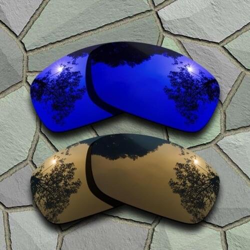 Violet Blue&Bronze Copper Sunglasses Polarized Replacement Lenses for Oakley Hijinx
