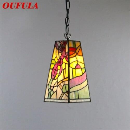 OUFULA Retro Pendant Light Contemporary LED Lamp Creative Fixtures Decorative For Home Dining Room