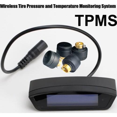 Tire Pressure Monitoring System Car TPMS with 4 pcs External Sensors high Low pressure high temperature warnings
