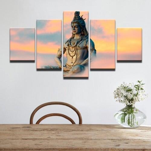 Modern Home Decoration Wall Art Pictures Great India Deities God Siva Canvas Painting For Living Room Modular Poster No Frame