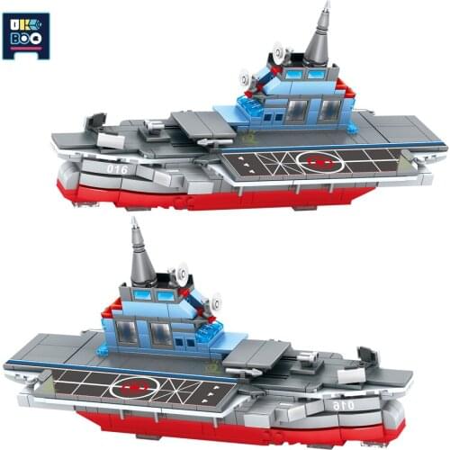 UKBOO 434PCS Military WW2 Kiev Aircraft Battle Cruiser Warship Weapon Building Blocks Boat City Figures Bricks Toys For Kids