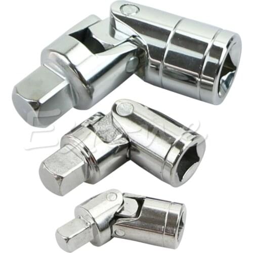 Universal Joint Set Ratchet Angle Extension Bar Socket Adapter 1/4" 3/8" 1/2"