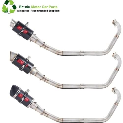 Motorcycle Full Exhaust Escape System Modifed Middle Link Pipe Slip On For yamaha YZF-R15 R5 MT-15 MT 15 125 V3 R125 2008-2019