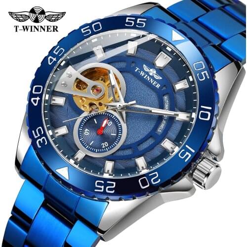 WINNER Male Wrist Watch Steel Automatic Mechanical Watches Relogio Montre Fashion Waterproof watches Relojes hombre