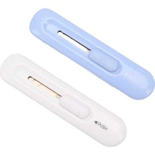 3 colors mini cutter Utility Knife Box Cutter Retractable Razor Blade Knife Office Supplies