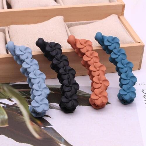 2Pcs/ Lot Flowers Hairpin Durable Simple Frosted Hair Clip Korean Fashion Square Head Jewelry