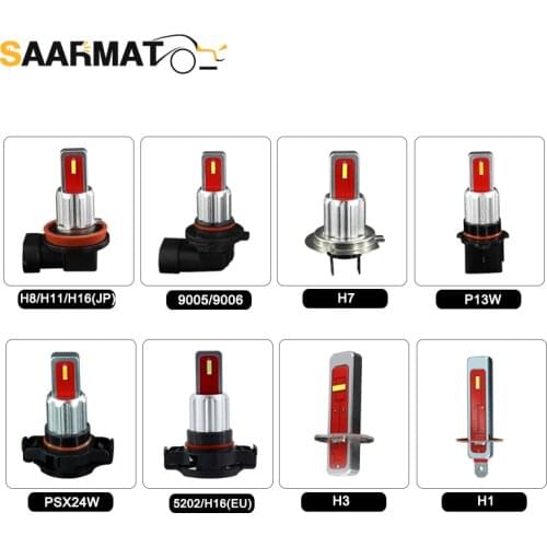 2pcs Led H1 H3 H7 H8 H11 H16(jp) 9005 hb3 9006 hb4 P13W PSX24W 5202 H16(EU) LED Auto Daytime Running Light Fog Lamp