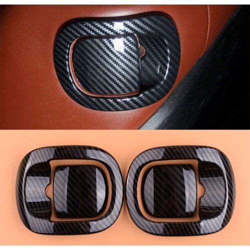 4pcs Carbon Fiber Print Chair Back Handle Cover fit for Dodge Challenger 2015 2016 2017 2018 2019