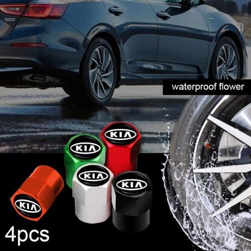 4pcs Metal Car Tire Valve Core Cover Cap for KIA Sportage 3 4 QL Rio K2 Optima Sorento Picanto Cadenza K9 Automobile Accessories