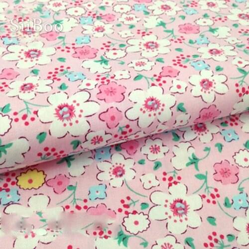 Pure cotton twill fabric for DIY accessories pink lovely floral print 100% cotton DIY fabric for sewing home decor tissue SP3680