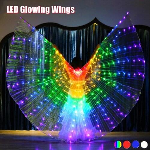 Children/Adult Belly Dance Wings Led Isis Wings Glowing Costume Light Party Show Butterfly Dancewear Accessory