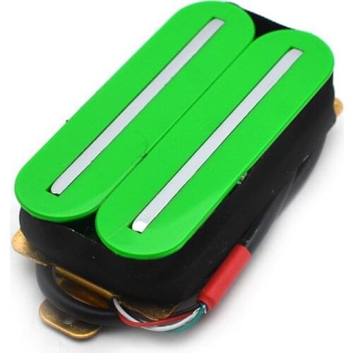 Electric Guitar Humbucker Dual Coill Dual Rail Guitar Pickup with 57mm Steel Pole Green