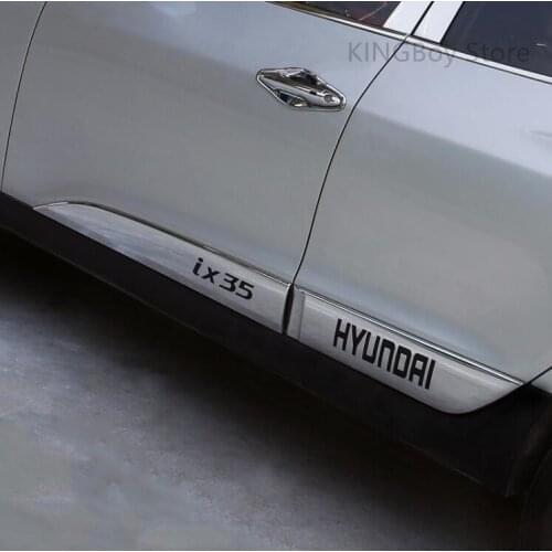 ABS Chrome Door Body Side Line Cover Molding Trim Fit For Hyundai IX35 2010-2014
