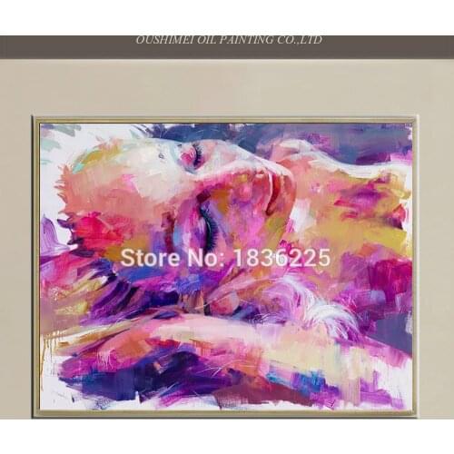 Colorful oil painting famous painter abstract women painting modern woman portrait painting face painting of beautiful girl