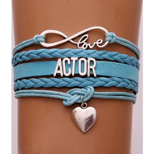 Fashion Leather Wrap Bracelet For Women Men Multiple Layers Handmade Charm Bracelets Pulsera Mujer Actor Actuary Anchor Design