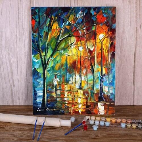 The Song Rain DIY Painting By Numbers Complete Kit Acrylic Paints 40*50 Paiting By Numbers New Design For Children For Art