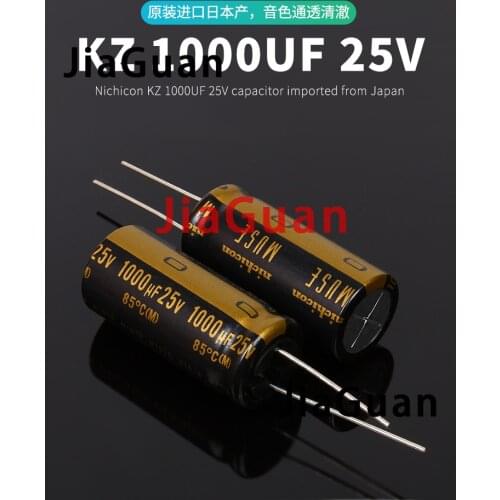 6PCS NEW NICHICON MUSE KZ 1000UF 25V 16X35.5MM 25V1000UF Nichicon KZ 1000uF/25V 1000UF25V PCM7.5