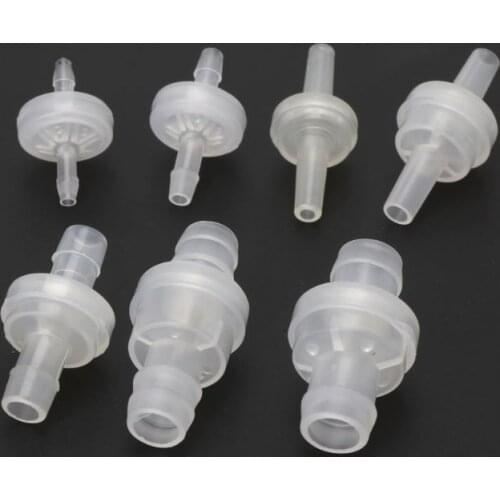 Plastic One-Way Non-Return Water Inline Fluids Check Valves For Fuel Gas Liquid 3mm/4mm / 5mm/6mm / 8mm / 10mm/ 12mm