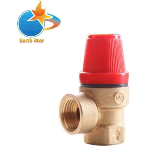 Earth Star Brass Safety Valve Solar Pressure Relief Valve 3Bar 1/2'' Thread High Quality
