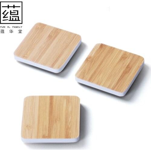 10pcs Bamboo coasters, cup holders, heat insulation pads, tea cups, custom creative knowing coasters Kung Fu tea set accessories