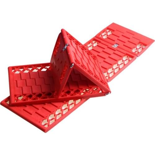 2Pcs Winter Foldable Car Tractions Mat Non-Slip Snow Sand Tire Pads Board