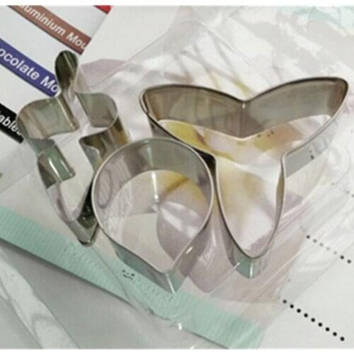 3PCS/Set Stainless Steel Butterfly Orchid Cake Molds Biscuit Cookie Cake Decorating Tools Fondant Sugarcraft Flower Cake Cutters