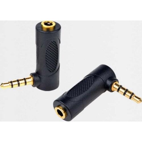 4 pole 3 pole 3.5mm audio jack male to female l shape gender changer