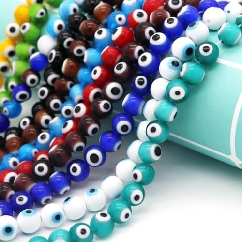 450pcs 8mm Glass beads for eyes Beads for Jewelry Making Diy Spacer Beads Charm Bracelet Necklace Findings Wholesale