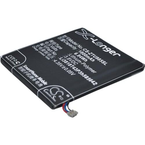 CS 1800mAh / 6.84Wh battery for ZTE Grand Era, U930HD, U985, V985 Li3716T42P3h585642, Li3818T43P3h585642