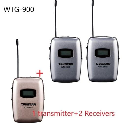 Takstar WTG-900 Wireless Guide/Talkback System 780-850MHZ use for Travelling synonous translation 1 transmitter 2 Receivers